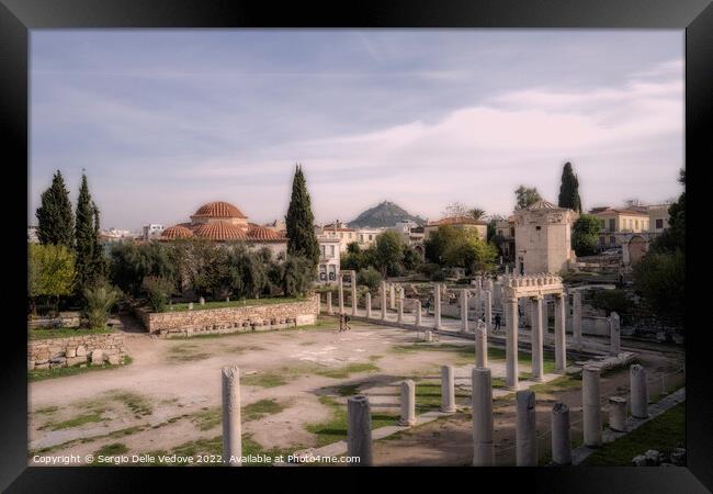 Roman Agora archaeological site in Athens, Greece Framed Print by Sergio Delle Vedove