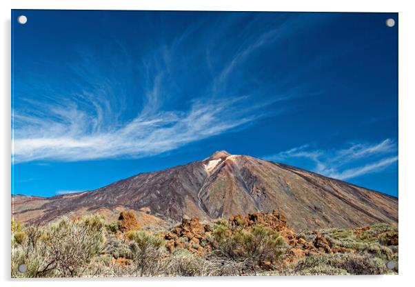 Mount Teide in March Acrylic by Joyce Storey