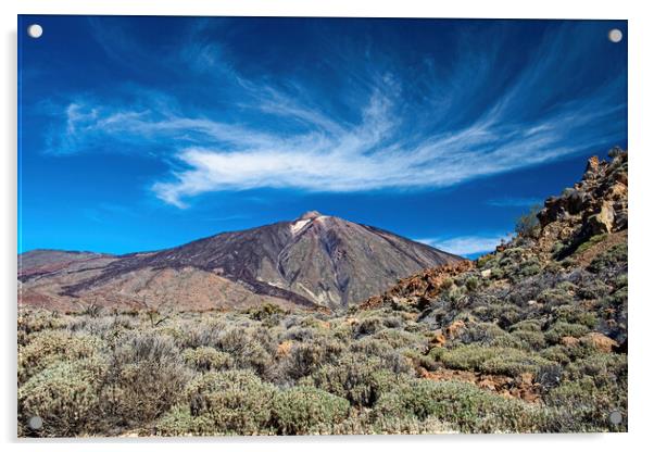 Mount Teide, Tenerife  Acrylic by Joyce Storey