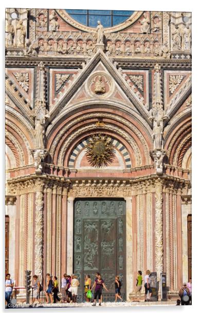 Main Door of the Duomo - Siena Acrylic by Laszlo Konya