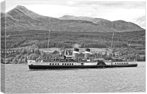 PS Waverley approaching Brodick, Isle of Arran Canvas Print by Allan Durward Photography