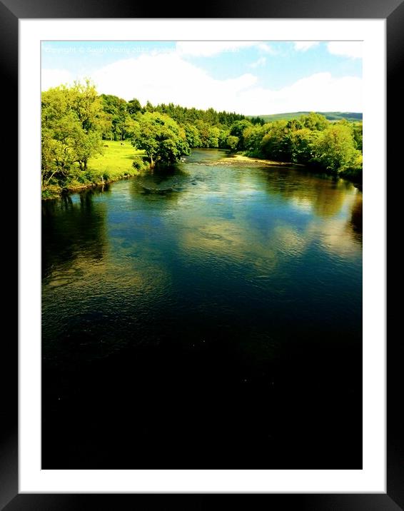 River Tay at Aberfeldy  Framed Mounted Print by Sandy Young