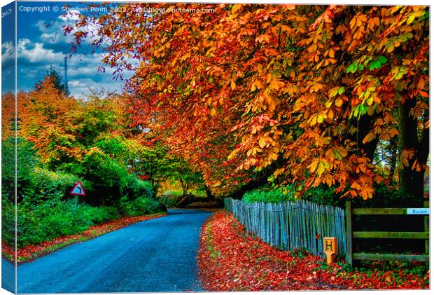 Baldons in Autumn Canvas Print by Stephen Pimm