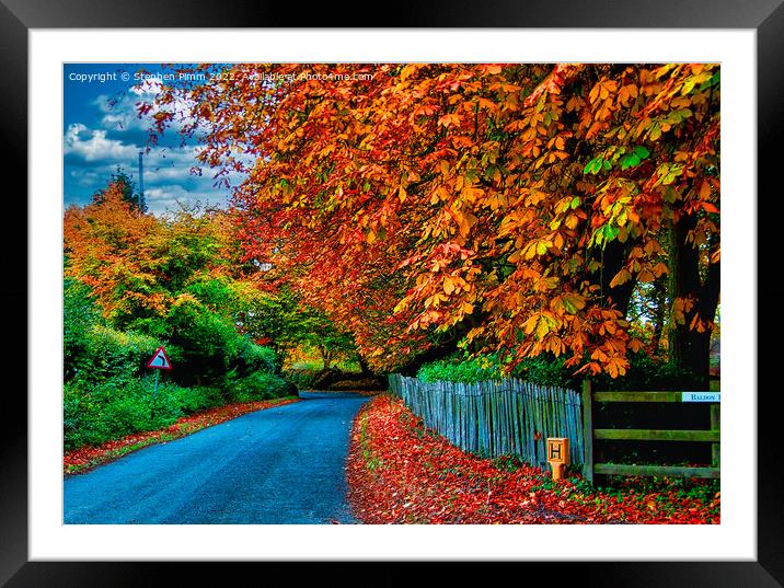 Baldons in Autumn Framed Mounted Print by Stephen Pimm