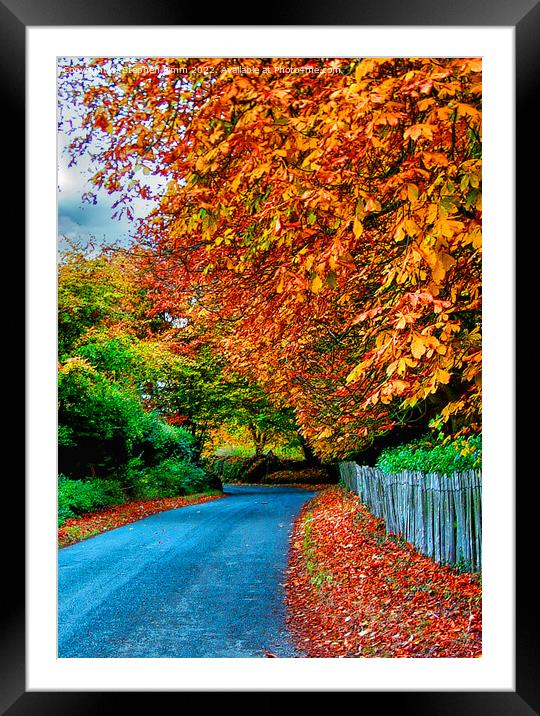 Baldons in Autumn Crop Framed Mounted Print by Stephen Pimm