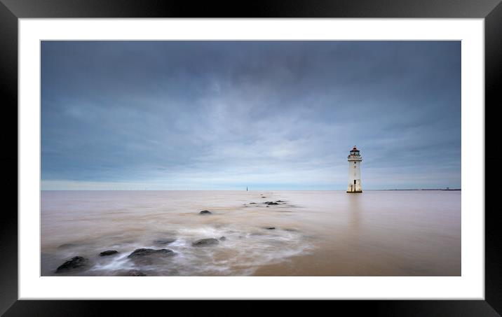 New Brighton  Lighthouse Merseyside Framed Mounted Print by Phil Durkin DPAGB BPE4