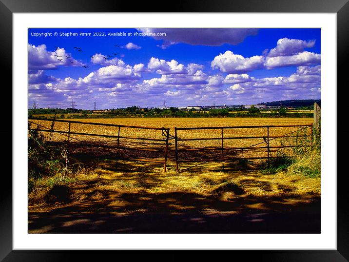 Field Gate View Framed Mounted Print by Stephen Pimm