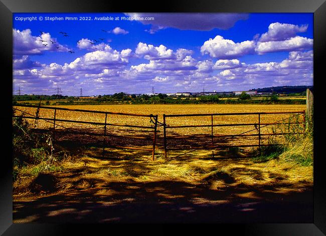 Field Gate View Framed Print by Stephen Pimm