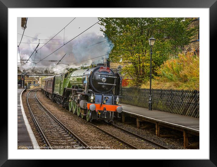 A Majestic Steam Train on a Scenic Journey Framed Mounted Print by Rodney Hutchinson
