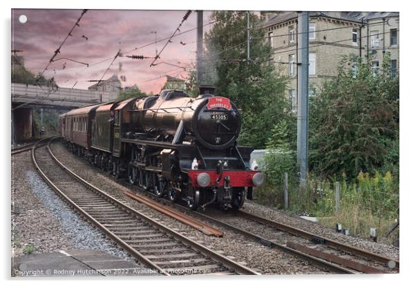 Majestic Steam Train Approaching Shipley Station Acrylic by Rodney Hutchinson