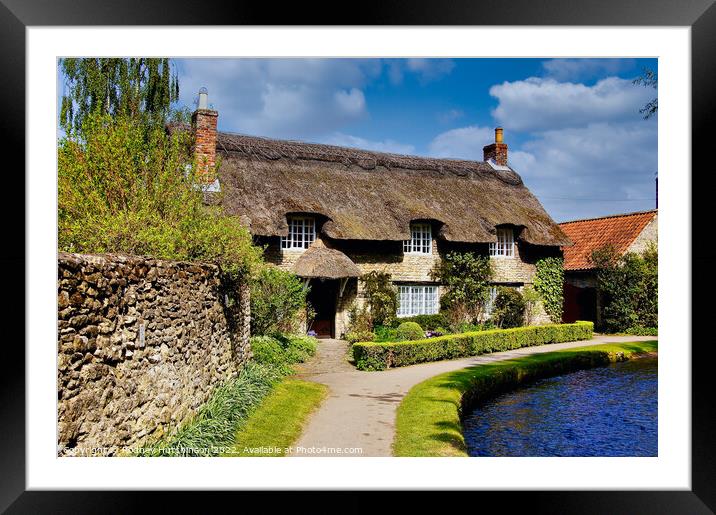 Serenity in a Thatched Cottage Framed Mounted Print by Rodney Hutchinson