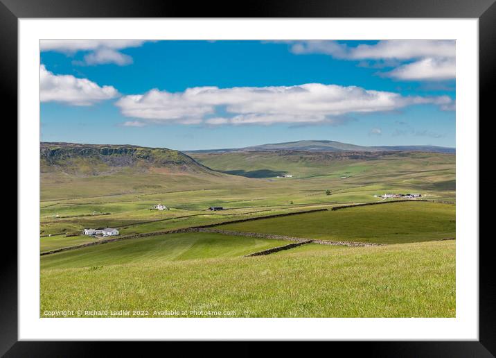 Towards Murton Fell from above Hanging Shaw, Teesdale Framed Mounted Print by Richard Laidler