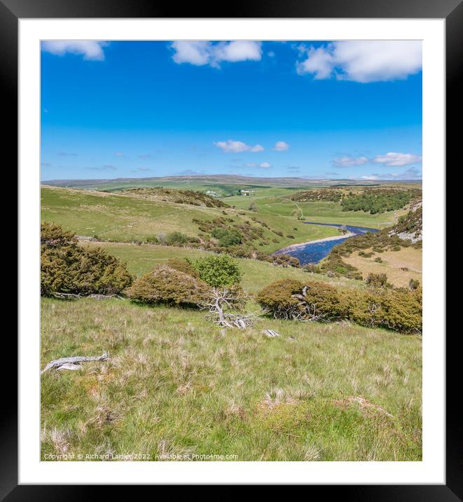 Towards Forest in Teesdale from Bracken Rigg on the Pennine Way Framed Mounted Print by Richard Laidler