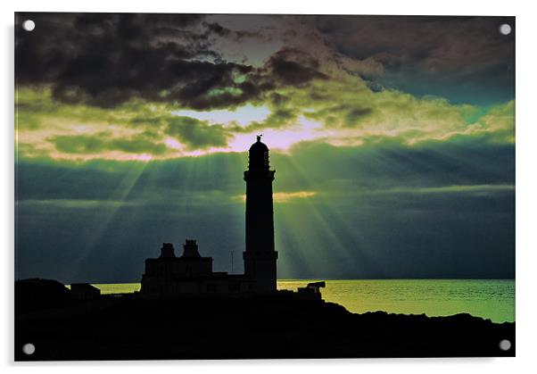 Corswell lighthouse Acrylic by Stuart Jack
