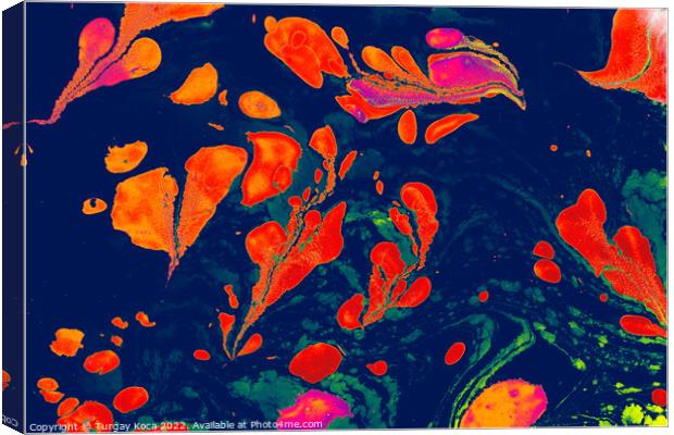 Ebru marbling effect surface pattern design for print Canvas Print by Turgay Koca