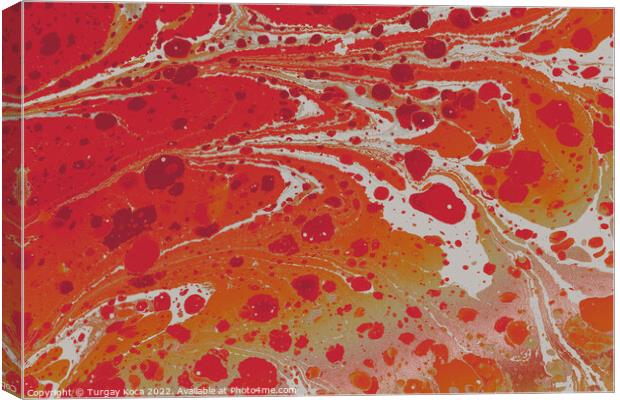 Ebru marbling effect surface pattern design for print Canvas Print by Turgay Koca