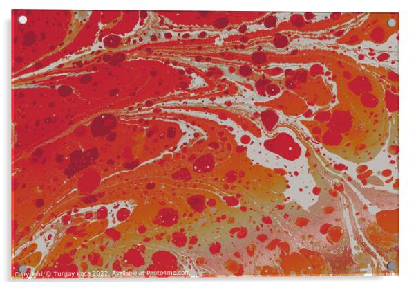 Ebru marbling effect surface pattern design for print Acrylic by Turgay Koca