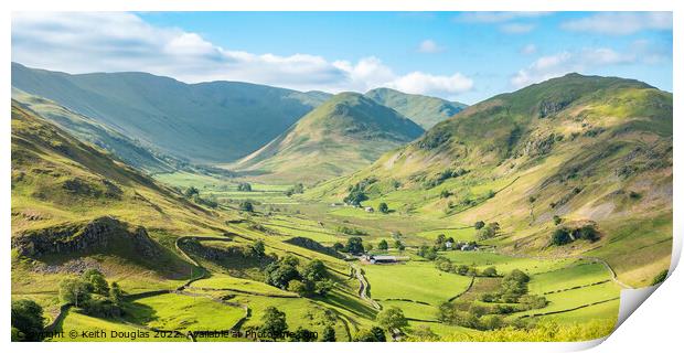 Martindale and Rampsgill from Hallin Fell Print by Keith Douglas