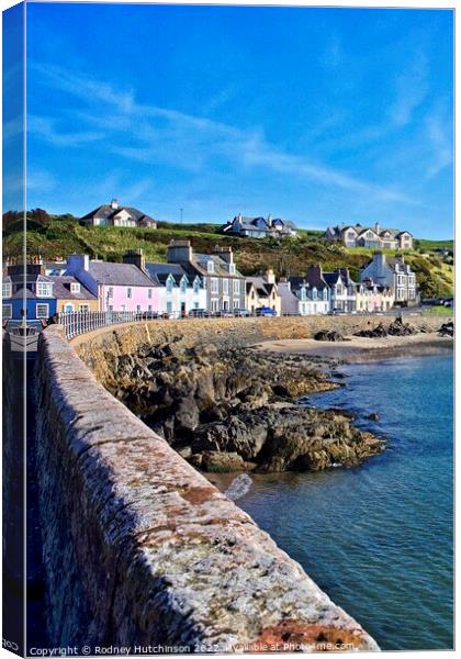 Majestic Scottish Coastal Village Canvas Print by Rodney Hutchinson