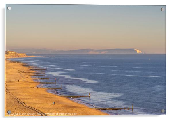 Southbourne Beach during golden hour, Dorset, UK Acrylic by KB Photo