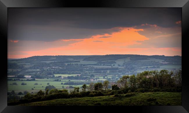 Serene Sunset Over the Garden of England Framed Print by Jeremy Sage