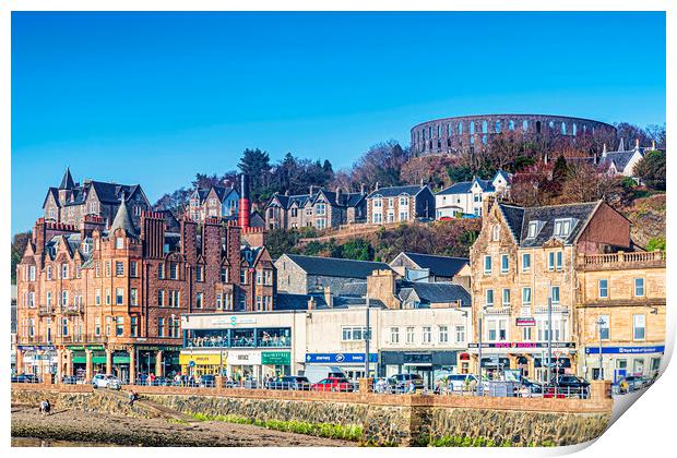 Town of Oban Print by Valerie Paterson