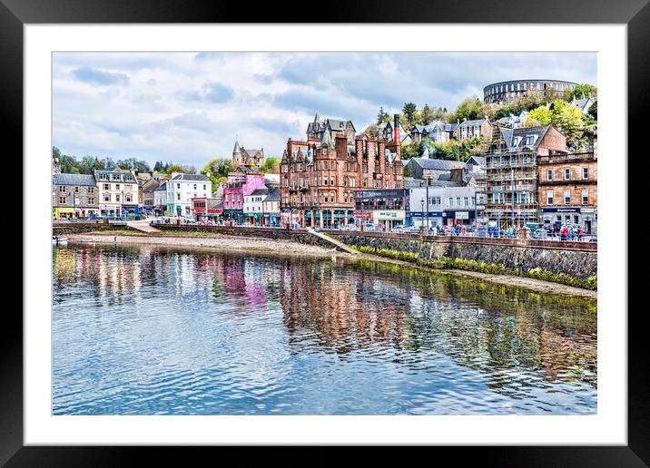 Oban Reflection Framed Mounted Print by Valerie Paterson