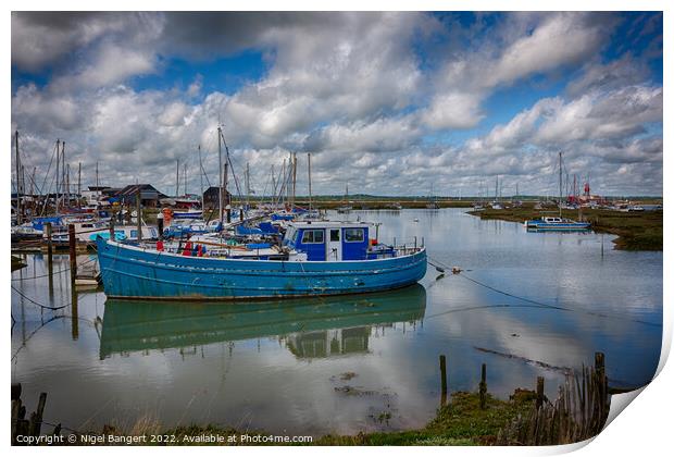 Tollesbury Harbour  Print by Nigel Bangert