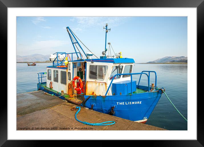 The Lismore Ferry at Port Appin  Argyll and Bute Scotland Framed Mounted Print by Iain Gordon