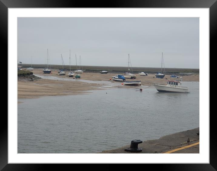 Tranquil Boats in Coastal Haven Framed Mounted Print by Simon Hill