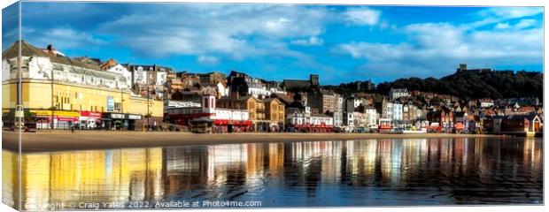 Scarborough Seafront Reflection Canvas Print by Craig Yates