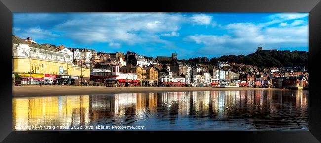 Scarborough Seafront Reflection Framed Print by Craig Yates