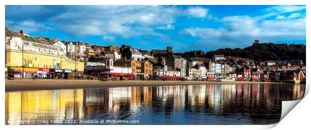 Scarborough Seafront Reflection Print by Craig Yates