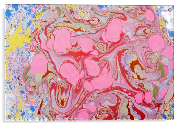 Ebru marbling effect surface pattern design for print Acrylic by Turgay Koca