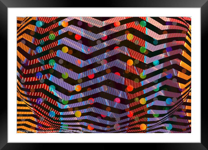 Linear  effect surface pattern design for print Framed Mounted Print by Turgay Koca