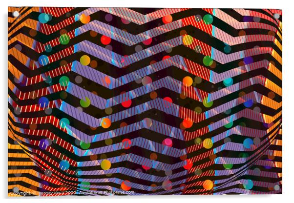 Linear  effect surface pattern design for print Acrylic by Turgay Koca