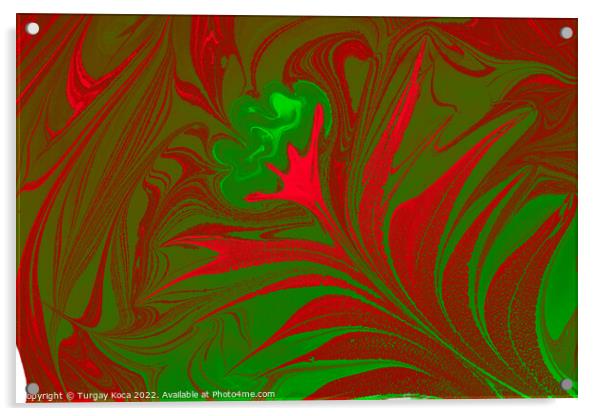 Ebru marbling effect surface pattern design for print Acrylic by Turgay Koca