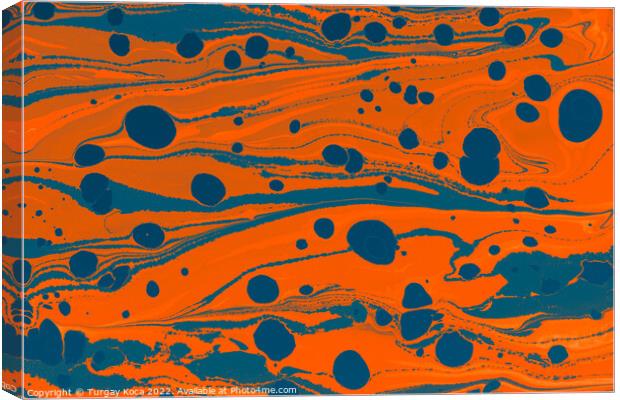Ebru marbling effect surface pattern design for print Canvas Print by Turgay Koca