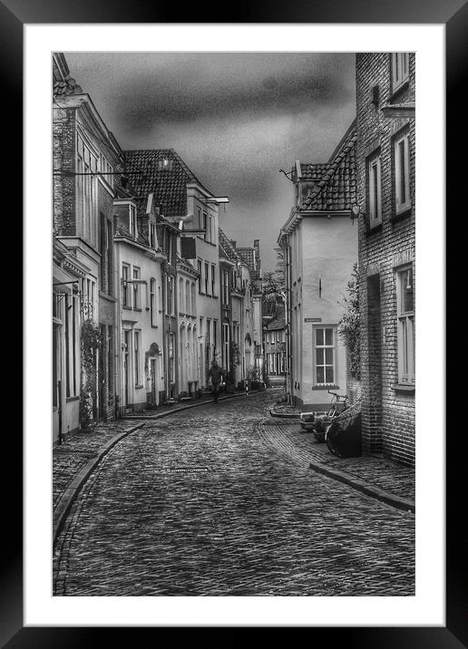 Dutch Street Framed Mounted Print by HELEN PARKER