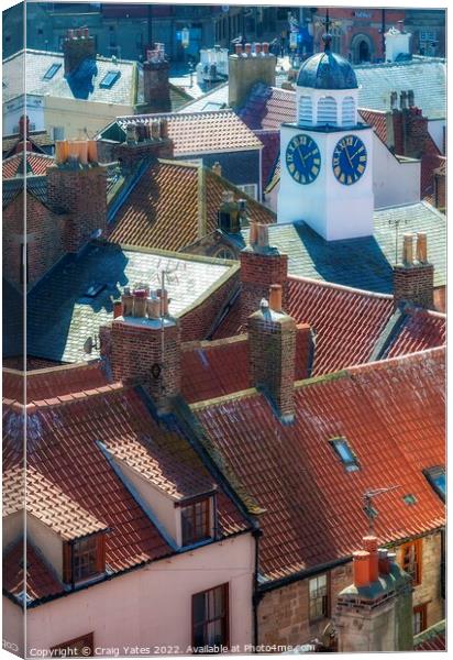 Whitby Rooftops Canvas Print by Craig Yates