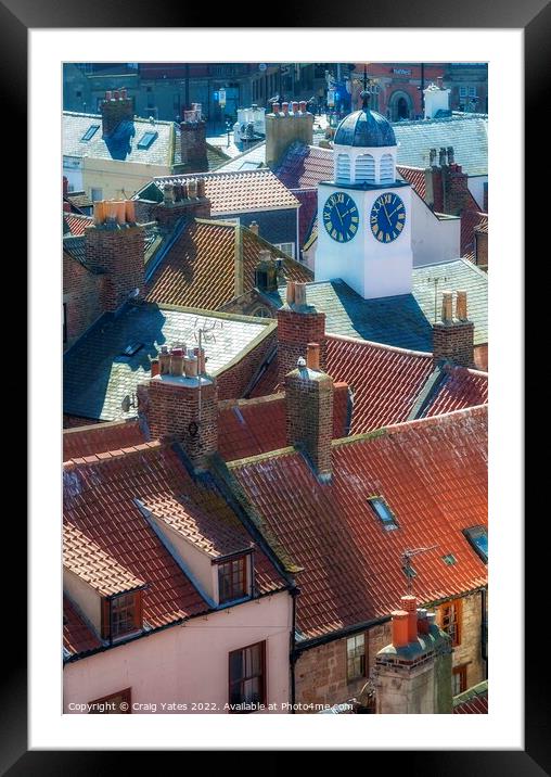 Whitby Rooftops Framed Mounted Print by Craig Yates