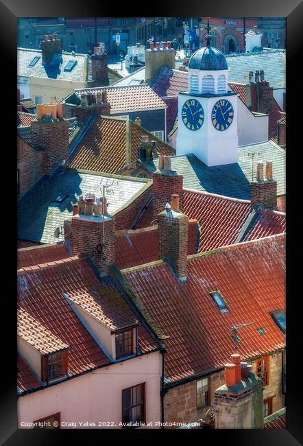 Whitby Rooftops Framed Print by Craig Yates