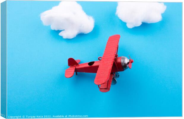 Toy airplane in sky  Canvas Print by Turgay Koca