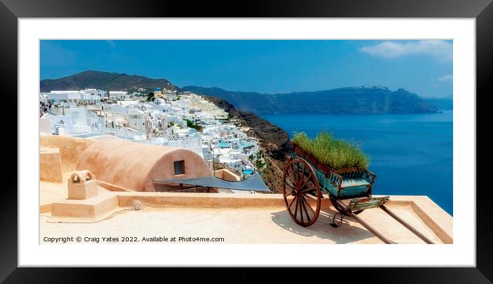 Oia Santorini Greece Framed Mounted Print by Craig Yates