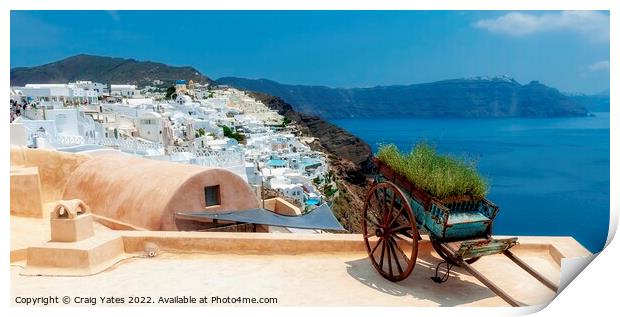 Oia Santorini Greece Print by Craig Yates