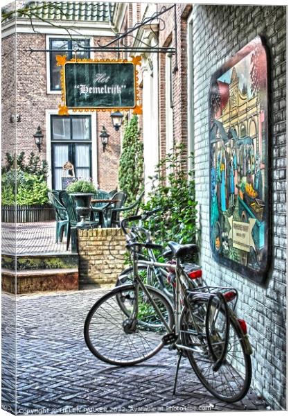 Easy transport in Franeker Holland Canvas Print by HELEN PARKER