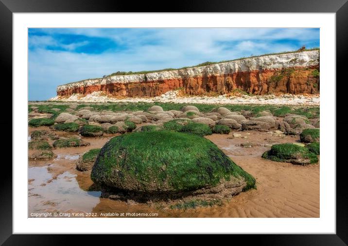 Hunstanton Beach and Cliffs Framed Mounted Print by Craig Yates