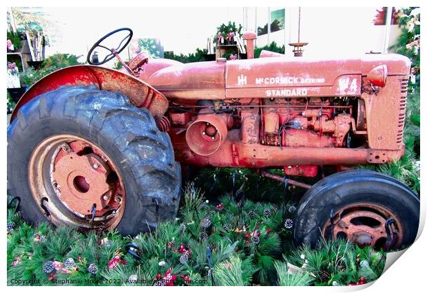 Old Tractor Print by Stephanie Moore