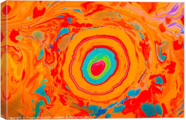 Abstract marbling art patterns as colorful background Canvas Print by Turgay Koca