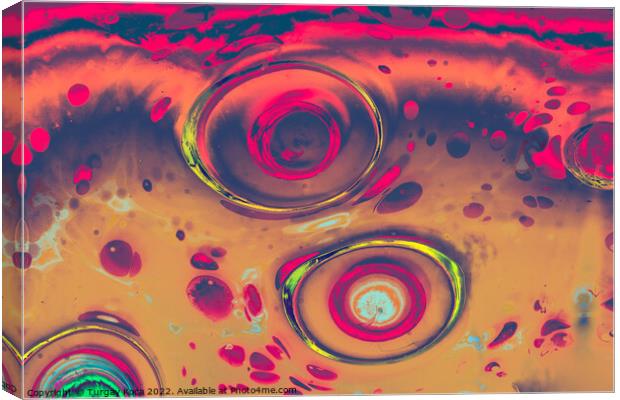 Abstract marbling art patterns  as colorful background Canvas Print by Turgay Koca